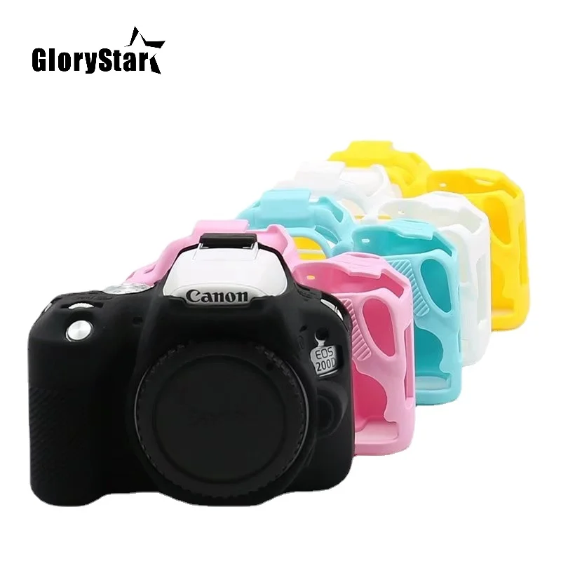 Custodia Protettiva In Silicone 200D Custodia Protettiva In Pelle Morbida Per Fotocamera Canon Eos 200D Rebel Sl2 Kiss X9 Dslr