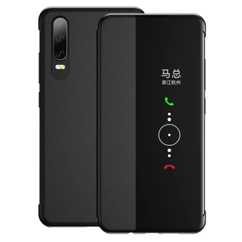 Custodia In Pelle Ultra Sottile Smart View Flip Cover Per Huawei P20 P30 P40 P50 Pro Mate 10 20 30 Pro