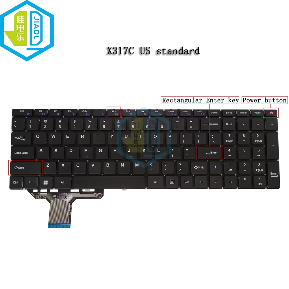X317 X317C Us Ru Laptop Pc Parts Tastiera F6 Wifi Key Usa Rus English Russian Tastiere Di Ricambio Notebook Teclado Nuovo Di Zecca