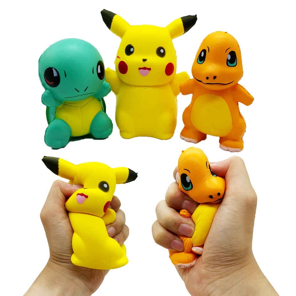 Pokemon Pikachu Squishy Anti Stress Fidget Toys Kawaii Turtle Squishy Slow Rising Squish Pu Figet Toy Kid Bambini Regalo Di Compleanno