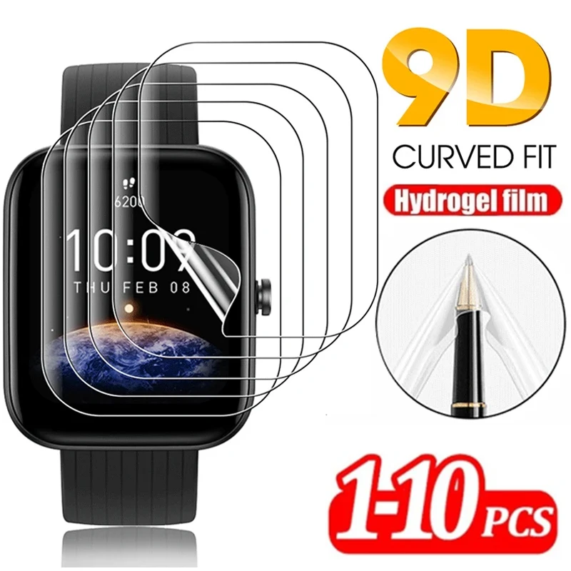 10-1 Pz Pellicole Protettive Idrogel Per Amazfit Bip 3 Bip 3 Pro Soft Tpu Pellicole Proteggi Schermo Antigraffio Per Amazfit Bip 3 Pro