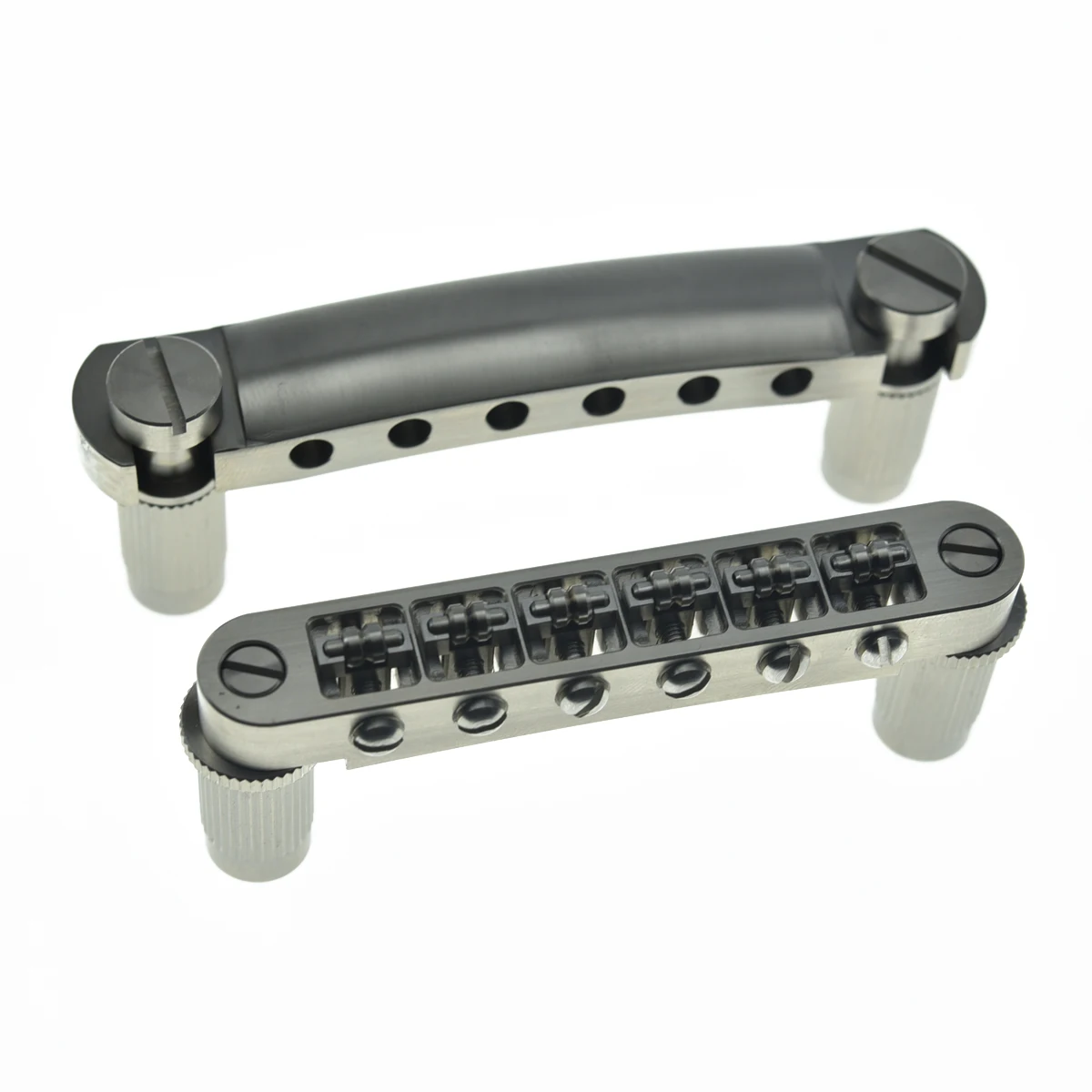 Ponte Sella A Rullo In Lega Di Titanio Dopro Lp Tune-O-Matic Bridge E Barra Di Arresto In Titanio/Contropunto Per Epiphone Les Paul/Sg/Es/Dot