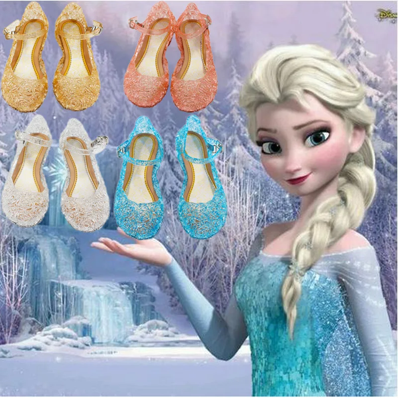 Disney Frozen Elsa Crystal Shoes Cenerentola Girls Princess Shoes Sandali Estivi Per Bambini