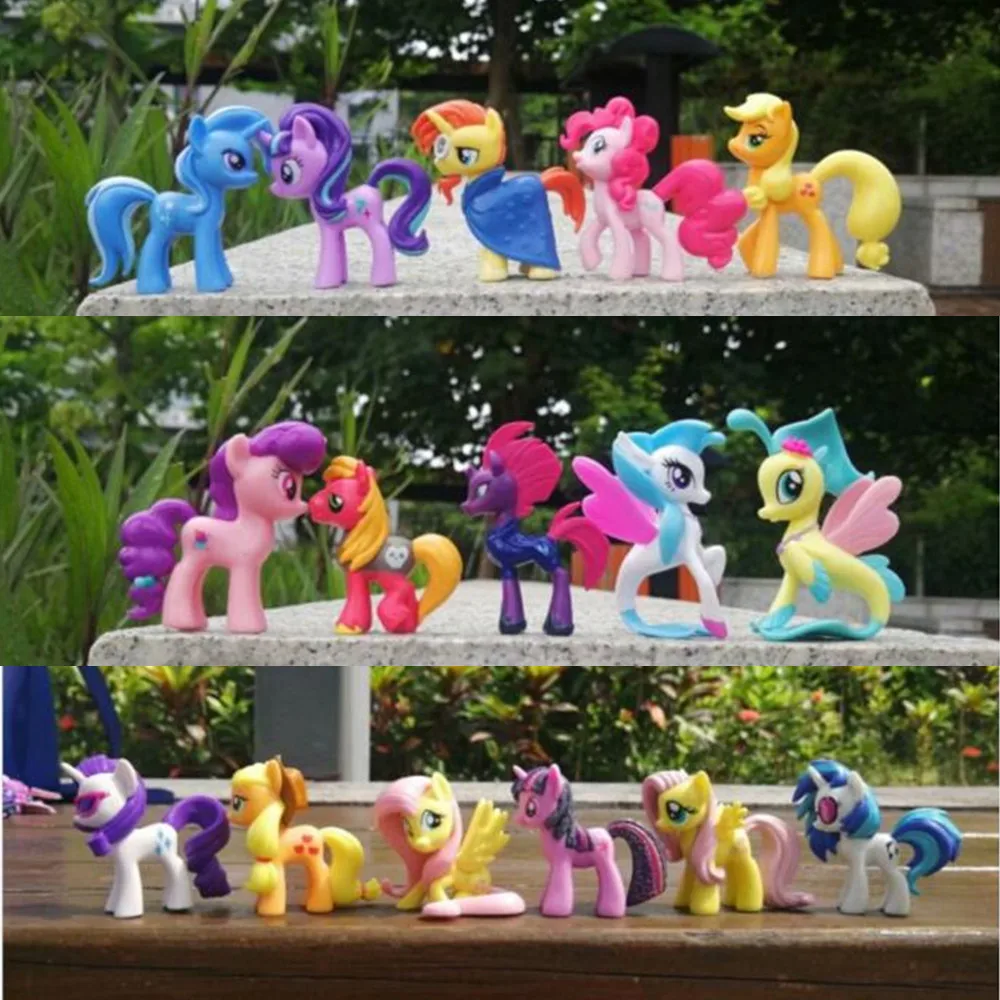 Rainbow Pony Little Horse Action Figures Princess Celestia Princess Luna Princess Skystar Doll Giocattoli Per Bambini Regali