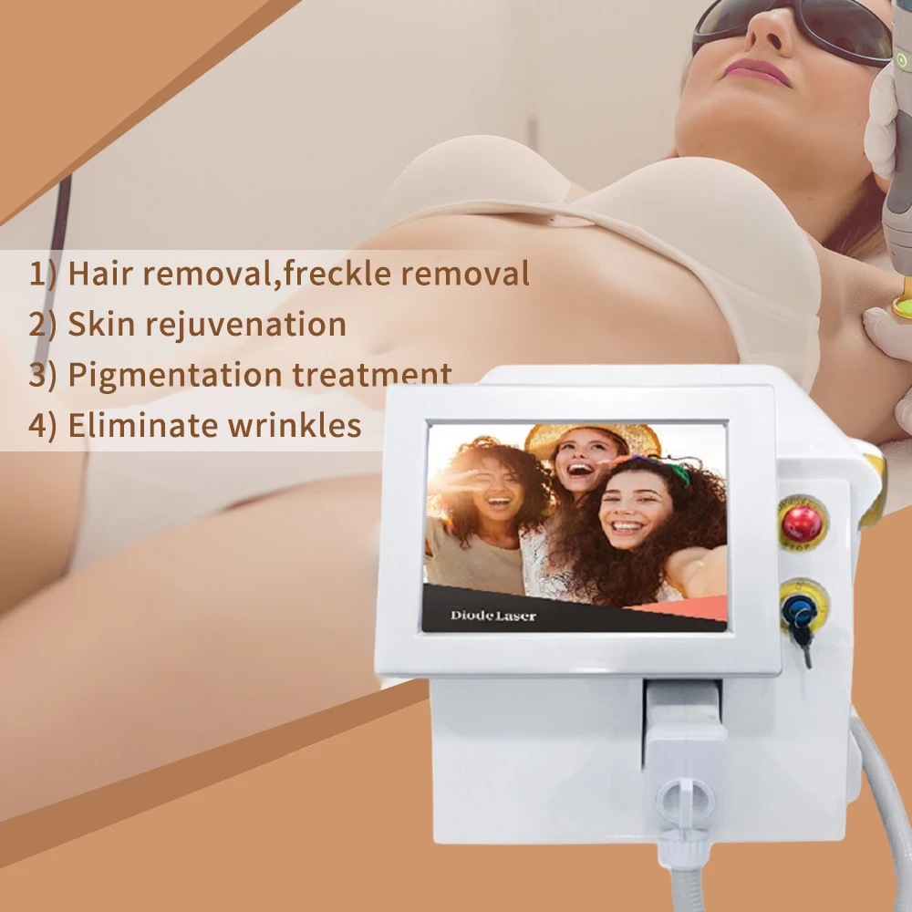 Professional Germany Bar 3 Lunghezza D'Onda 755 808 1064 Laser A Diodi/Laser Diodo 808/Dispositivo Di Depilazione 755Nm Laser Ad Alessandrite