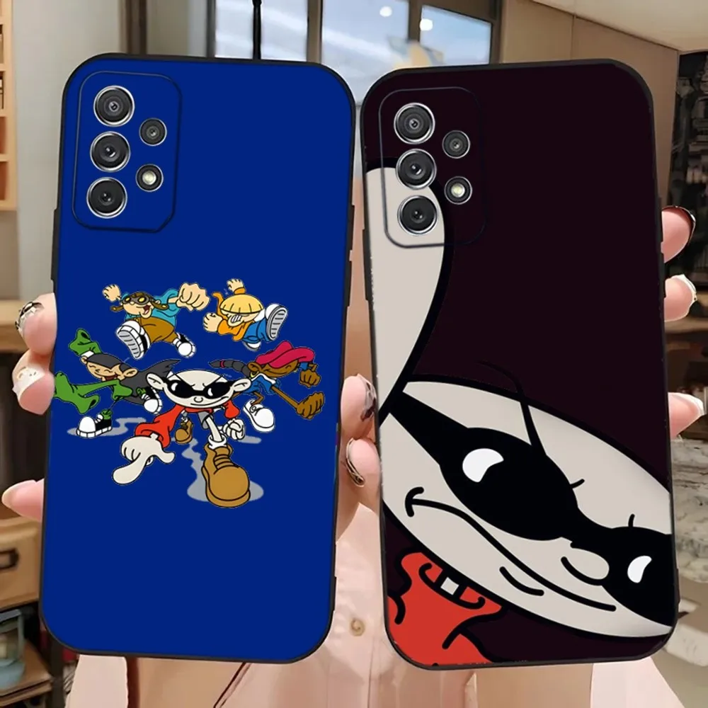 Custodia Per Telefono K-Kids Next Door Per Samsung Galaxy A13,A21S,A22,A31,A32,A52,A53,A71,A80,A91 Cover Morbida Nera Per Telefono