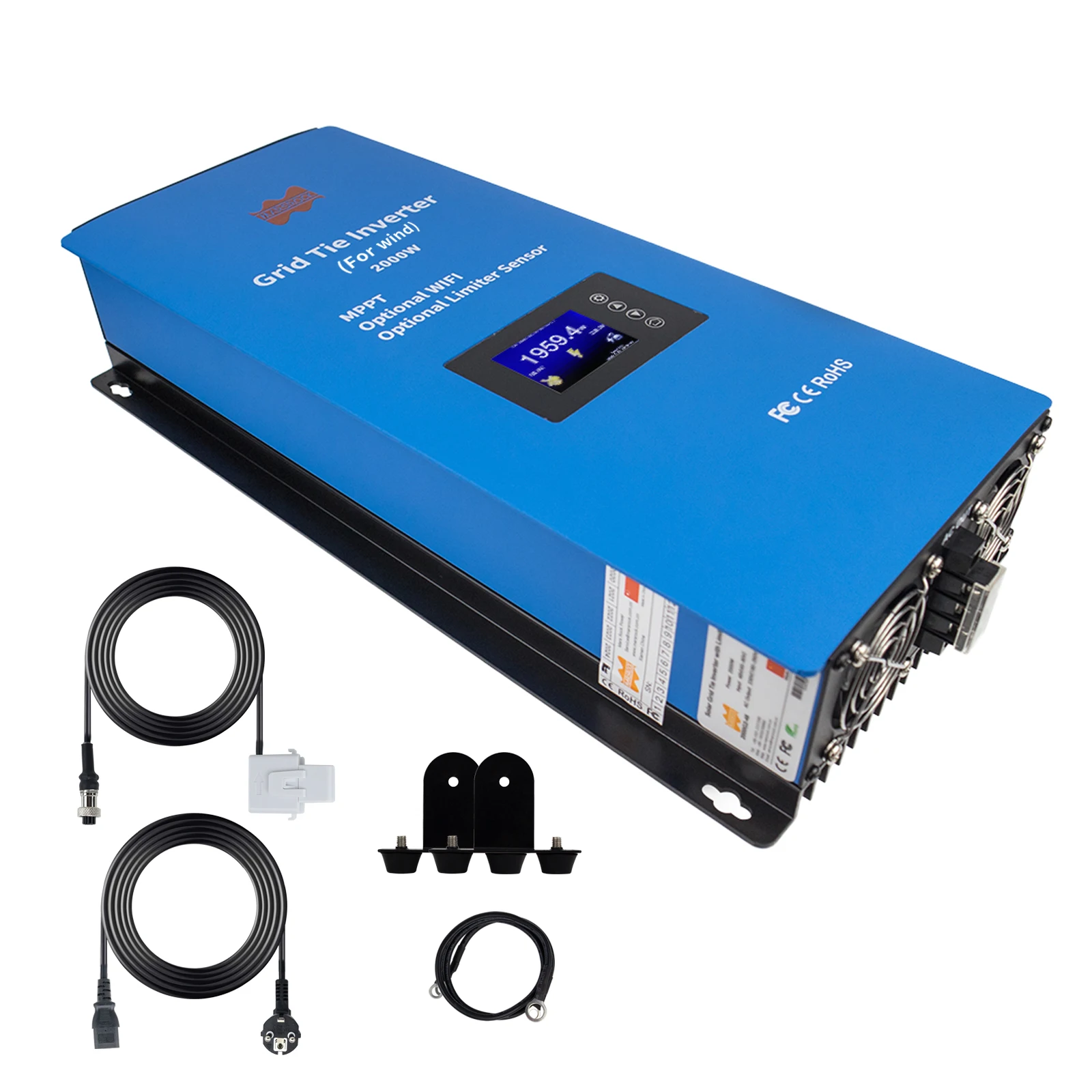 2000 Watt Grid On Inverter Con Limitatore E Funzione Wifi Wind Mppt Inverter Dc 45V-90V A Ac 230V Convertitore Eolico Domestico