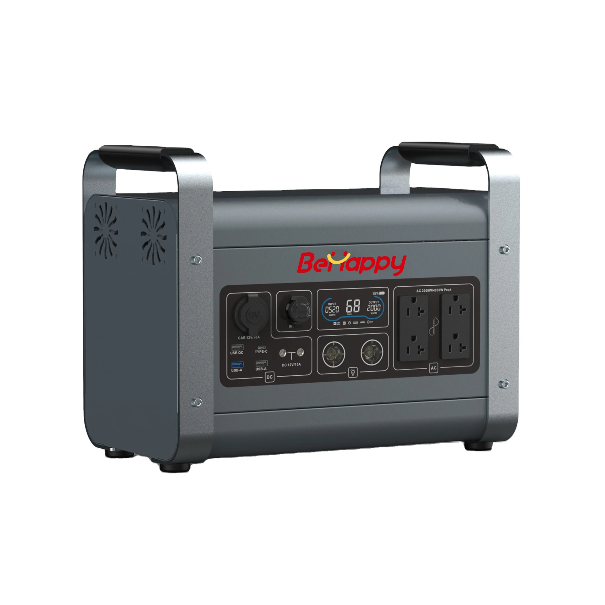 Behappy Silent Rv Generator 2000 Watt 1536Wh Centrale Elettrica Portatile Con Inverter A Onda Sinusoidale Pura 110V 220V