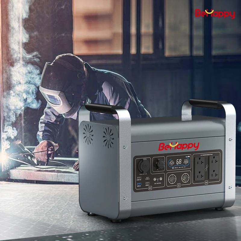 Behappy Silent Rv Generator 2000 Watt 1536Wh Centrale Elettrica Portatile Con Inverter A Onda Sinusoidale Pura 110V 220V