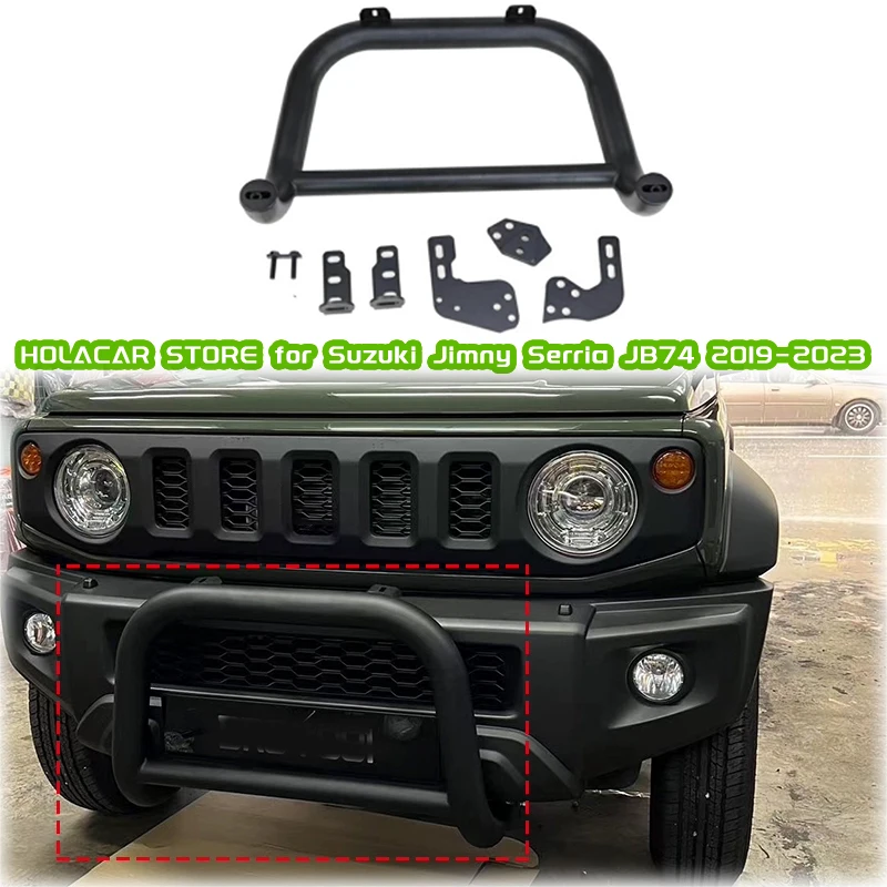 Paraurti Anteriore Per Auto Griglia Di Protezione Bull Bar Senza Verricello Per Suzuki Jimny Jb64 Jb74 Jimny Gen 4 Accessori 2019 2020 2021 2022 2023