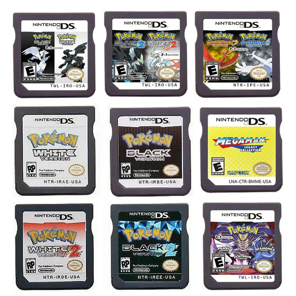 R4 Video Pokemon Game Cartridge Nds Game Console Card Per Ds 2Ds 3Ds Pokemon Diamond Pearl Platinum Heart Gold Soul