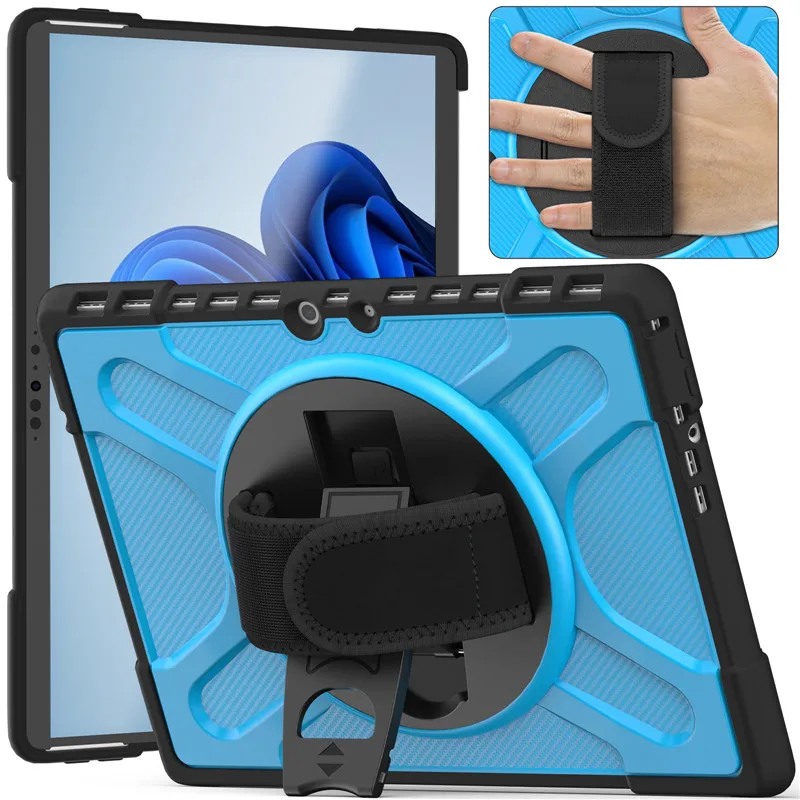 Per Microsoft Surface Pro 9 Cover Antiurto Rotante Per Microsoft Surface Pro 8 13 "Surface Pro7 Plus Hand Strap Kids Fundas