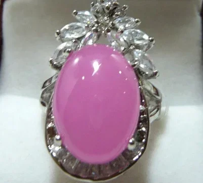Gros Mignon Et Lgant Rose Stones 18Kgp Anneau Ring 7,8,9 #
