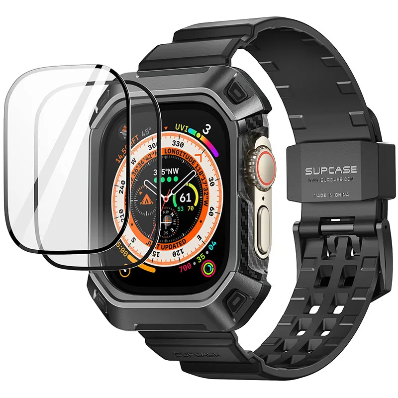 Supcase Ub Pro Custodia Per Apple Watch Ultra 49Mm (2022/2023) Custodia Protettiva Robusta Con Cinturini [2 Pack Screen Protector]