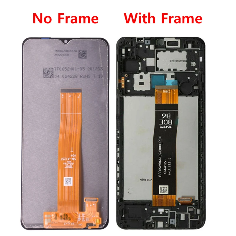 Display Lcd A127 Da 6.5 "Per Samsung Galaxy A12 Nacho A127 Lcd Touch Screen Digitizer Assembly Parti Di Ricambio