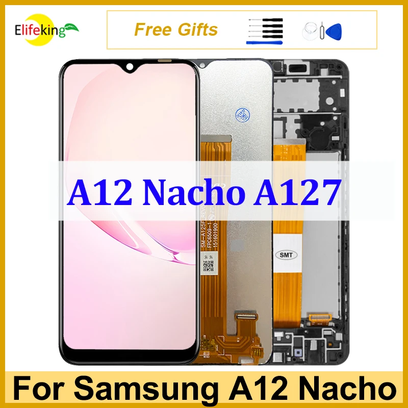 Lcd Da 6.5 "Per Samsung Galaxy A12 Nacho A127 Schermo A127F A127M A127U Touch Digitizer Per La Sostituzione Dello Schermo Samsung A127
