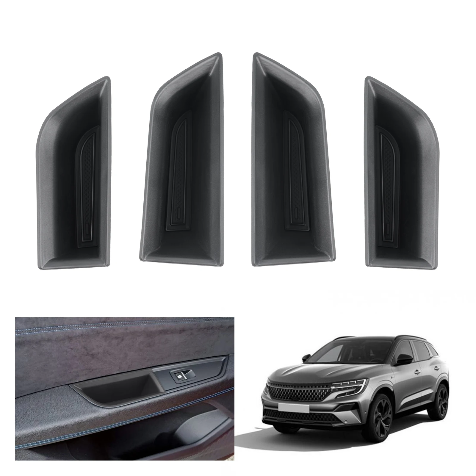 Ruiya Car Door Storage Barrel Per Renault Austral E-Tech Hybrid 2022 2023 2024 Front Rear Door Storage Box Auto Renault Austral Accessori