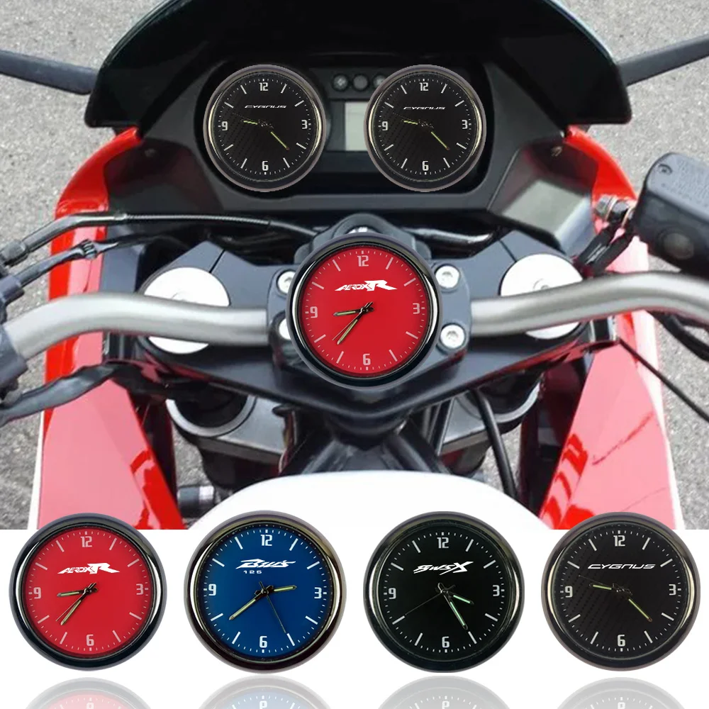 Decorazione Moto Orologio Scooter Esterno Luminoso Stick-On Orologio Al Quarzo Per Yamaha Aerox Bw Cygnus Fazer Freego Jog Majesty