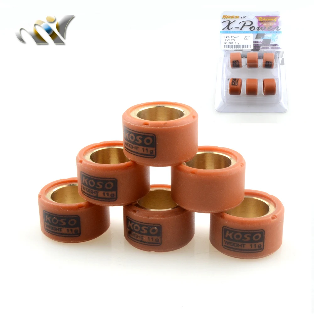 Koso Performance Racing Variator Roller Per Scooter Bws 125 Cygnus Majesty 125/150 Maxster X-City X-Max 125 Velvet150 Set 20X12M