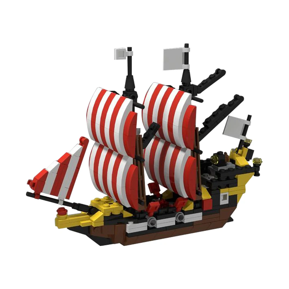 474 Pz Moc Mini Black Seas Barracuda 6285 Modello Mattoni Creativo Fai Da Te Building Block Set Giocattolo Educativo Per Bambini Regali Di Compleanno