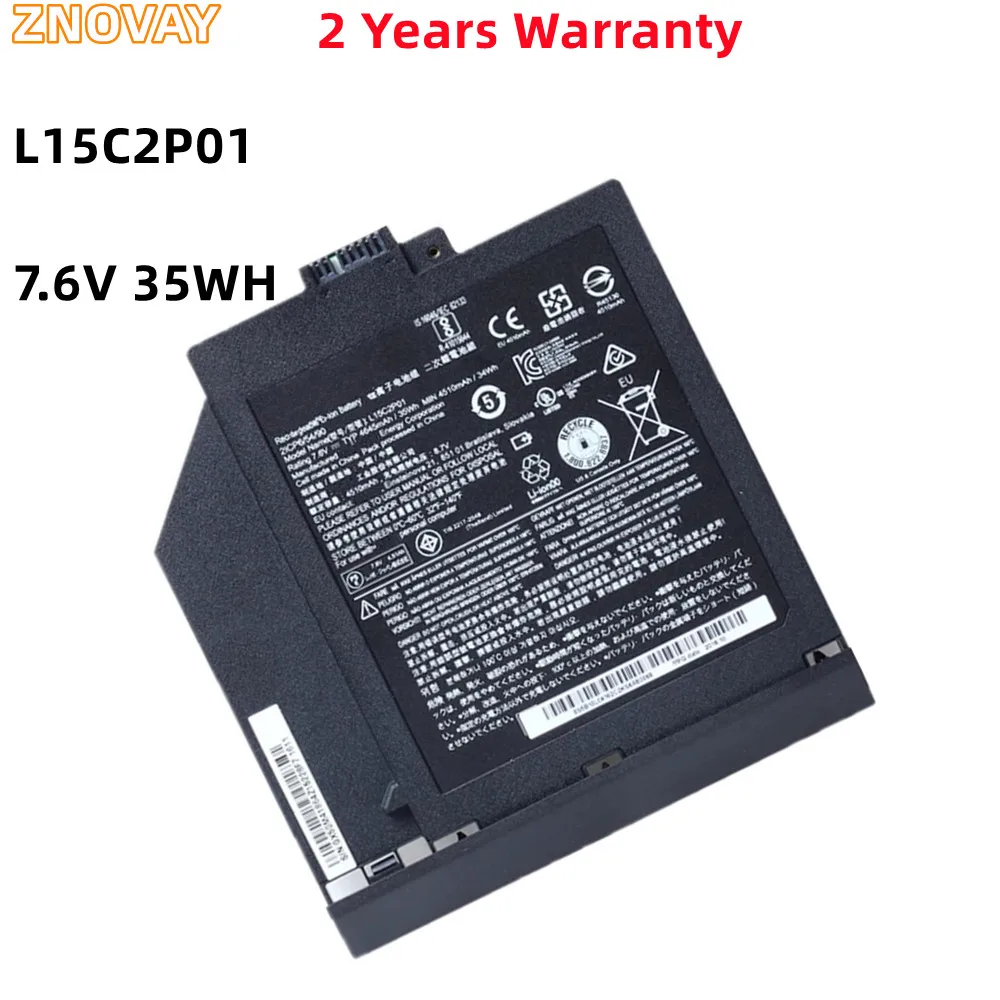 Znovay 7.6V 4645Mah 35Wh L15C2P01 Rechargeable Battery For E42 E42-80 V110-15 V310-14 V310-15 Series Laptop Batteries