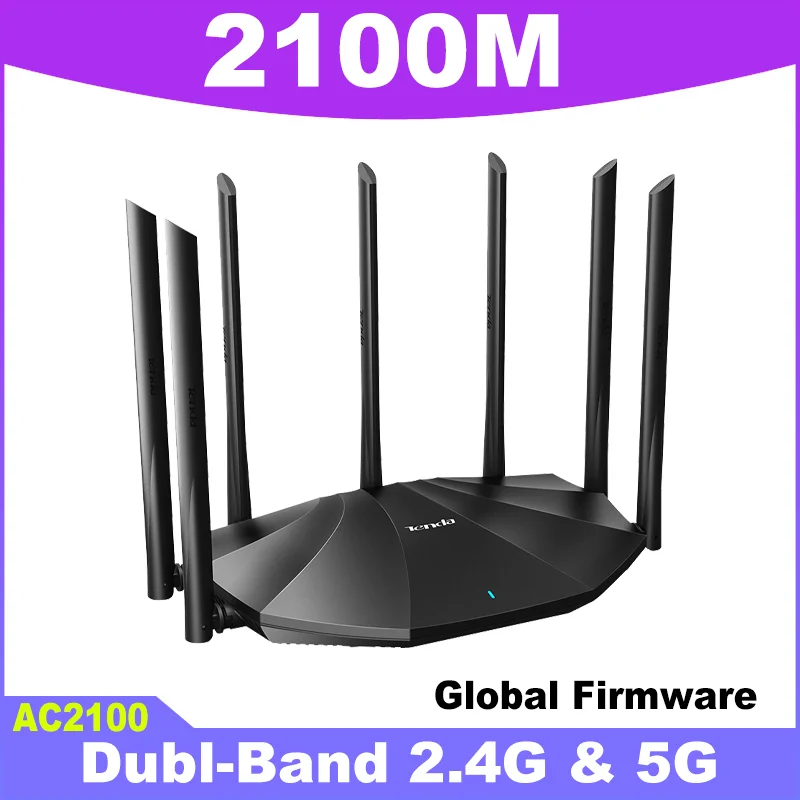 Tenda Ac23 Ac2100 Router Gigabit 2.4G E 5.0Ghz Dual-Band 2100M Router Wireless Ripetitore Wifi Versione Globale Hotspot
