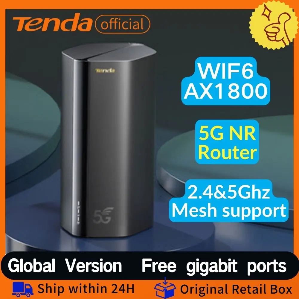 Tenda 5 G03 Wi-Fi 6 5G Router Ax1800 5G Sa/Nsa Dual Mode 5G/4G/3G Router A Rete Multimodale Dual Band Router Wifi Sim Card 5G Cpe