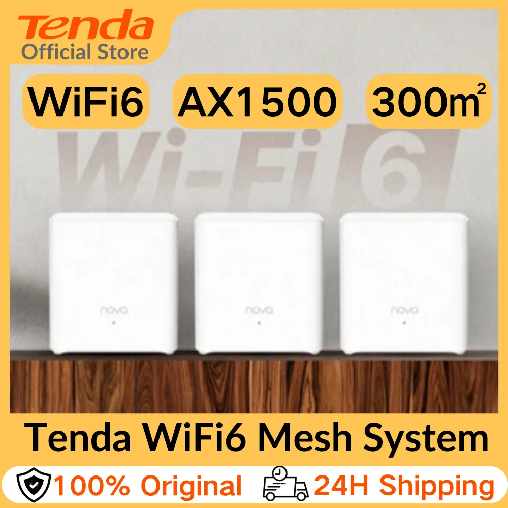 Tenda Nova Mx3 Ax1500 Mesh Wifi 6 System 3500 Sq.Ft Wifi 6 Mesh System Gigabit Mesh Router Dual-Band Mesh Network 80 Dispositivi