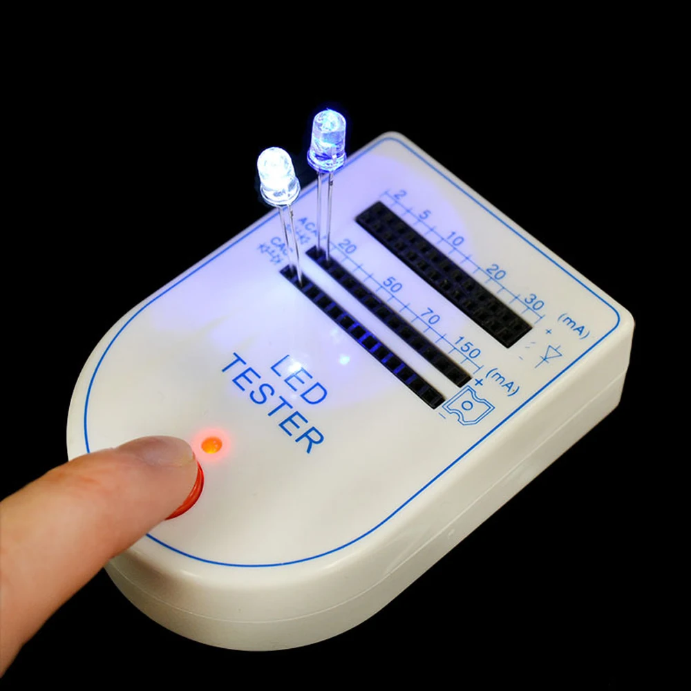 2-150Ma Mini Handy Led Test Box Tester Per Diodi Emettitori Di Luce Lampadina Batteria Tester Dispositivo Pratico Led Tester Collor Luminoso