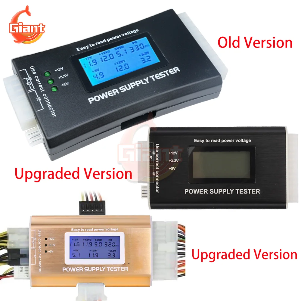 20/24 Pin Pc Power Supply Tester Strumenti Diagnostici Quick Bank Supply Misurazione Dell'Alimentazione Computer Misurazione Della Potenza Per Atx Btx