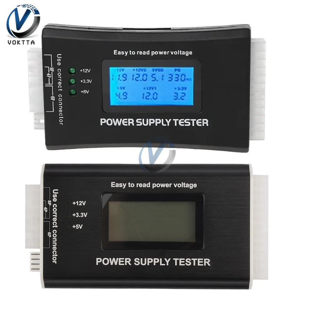 Display Lcd Digitale Pc Computer 20/24 Pin Lcd Power Supply Tester Check Atx Source Tester Strumento Tester Diagnostico Di Misurazione Della Potenza