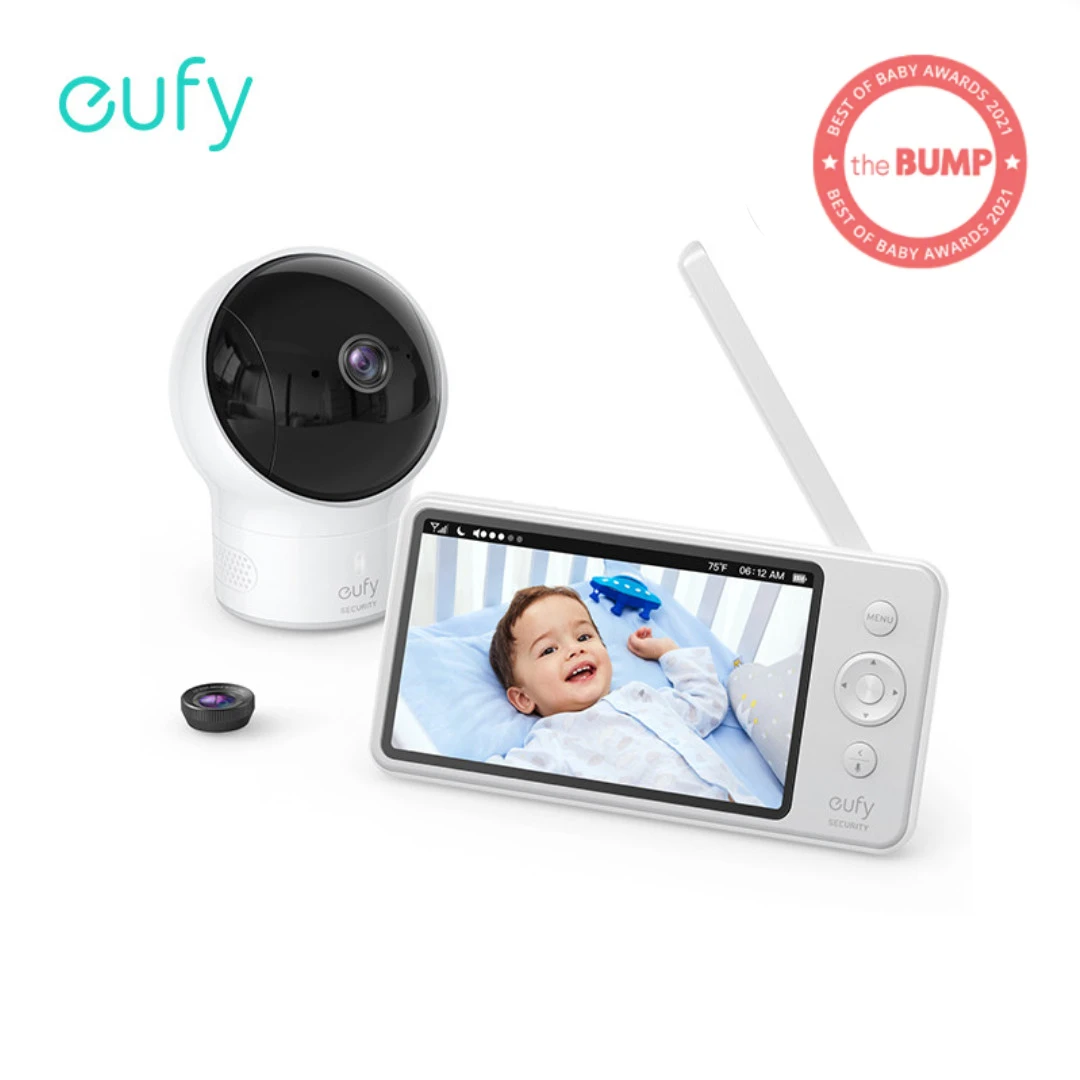 Eufy Video Baby Monitor Videocamera Di Sicurezza Bebe Audio Risoluzione 720P Hd Protezione Di Sicurezza A 110 ° Lettore Ninna Nanna Visione Notturna