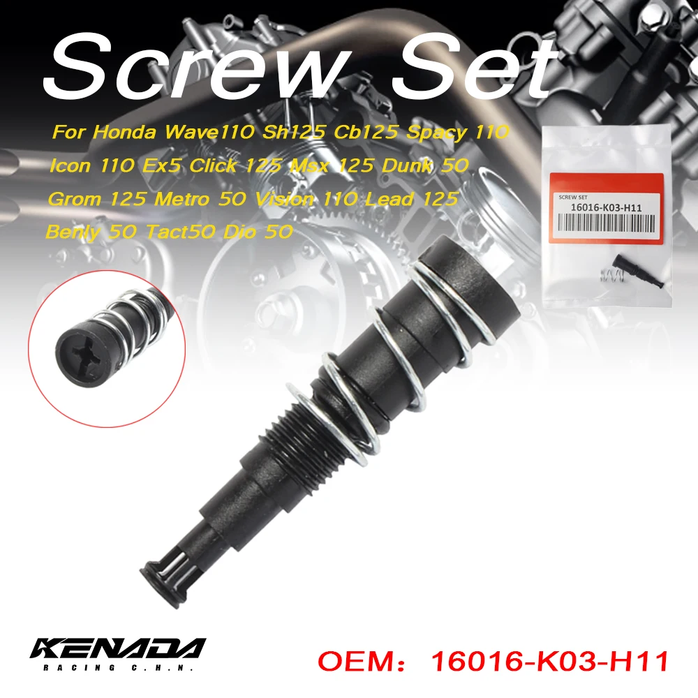 Corpo Farfallato Vite Di Regolazione Del Minimo Per Honda Wave110 Sh125 Cb125 Spacy 110 Icon110 Click 125 Vision 110 Lead125 Benly 50 Dio 50