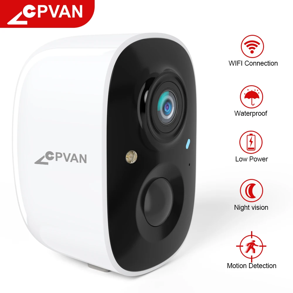 Cpvan 1080P Telecamera Domestica Telecamera Ip Videocamere Intelligenti Telecamera Wifi Protezione Di Sicurezza Mini Videocamera Pet Cat Dog Cam Visio