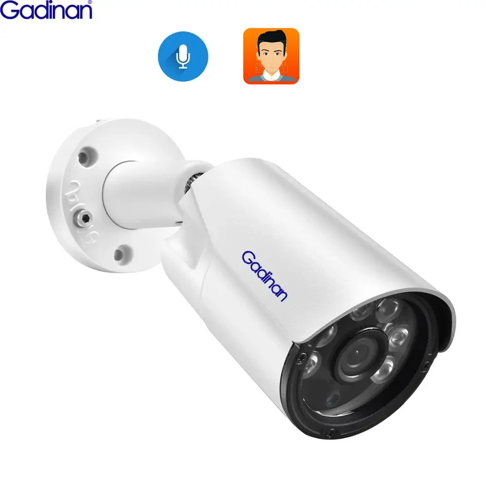 Gadinan Gd-Ip335-01A H.265 Ai Audio Ip Camera Poe 5Mp Hd Sony Imx335 Night Vision Outdoor Impermeabile Face Detection Telecamera Cctv