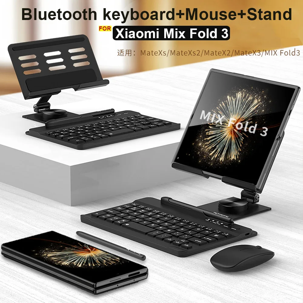 Originale Gkk Wireless Bluetooth Keyboard Suit Per Xiaomi Mix Fold 3 Fold3 Con Supporto Da Tavolo In Metallo Supporto Per Penna Mouse Gratuito