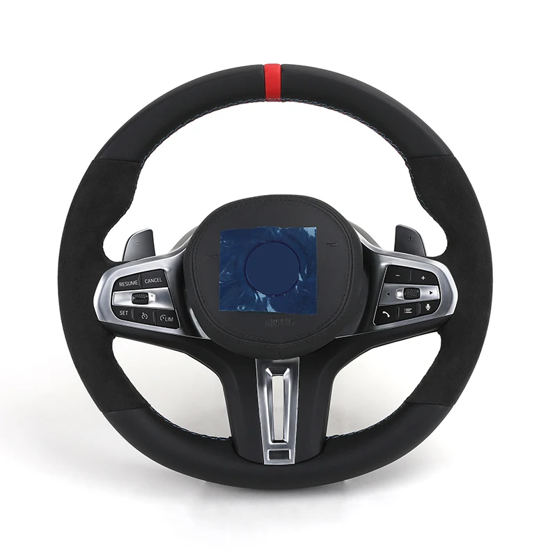 M Sport Volant Wide Paddle Alcantara Volante In Pelle Per Bmw G20 G30 X3 G01 X4 G02 G80 G22 G31 G32 G11 G12 G05 G06