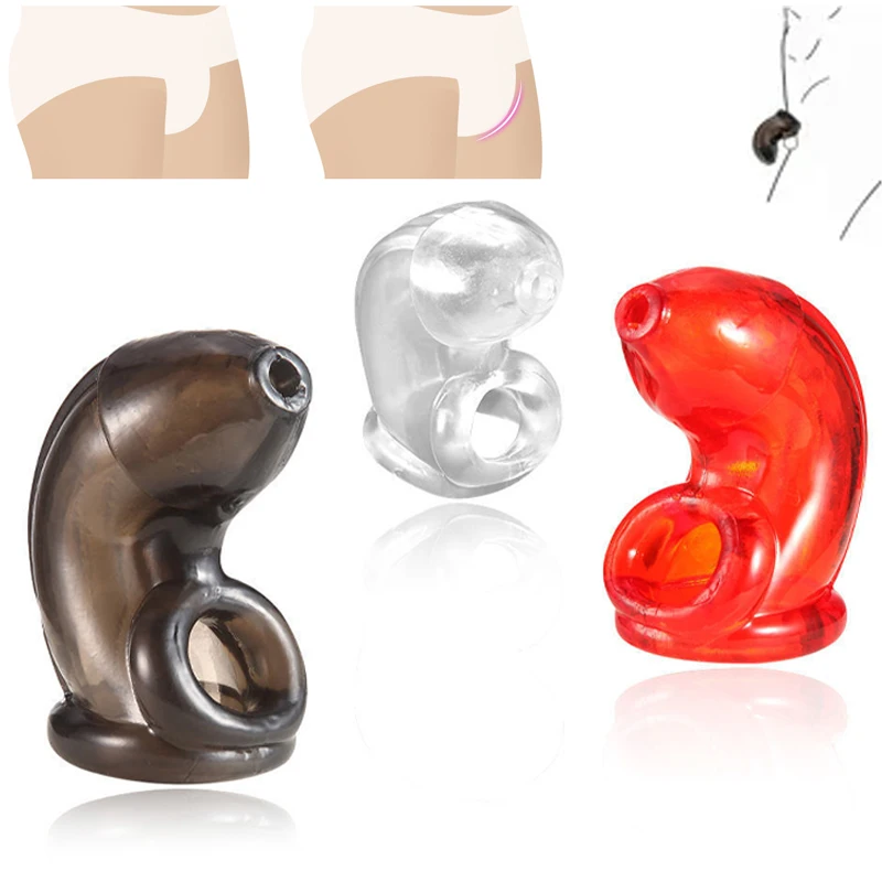 Anti Erettile Chastity Lock Chicken Cage Cover Preservativo Riutilizzabile Maschile Ingrandimento Del Pene Scrotal Restraint Prodotti Sessuali Per Adu