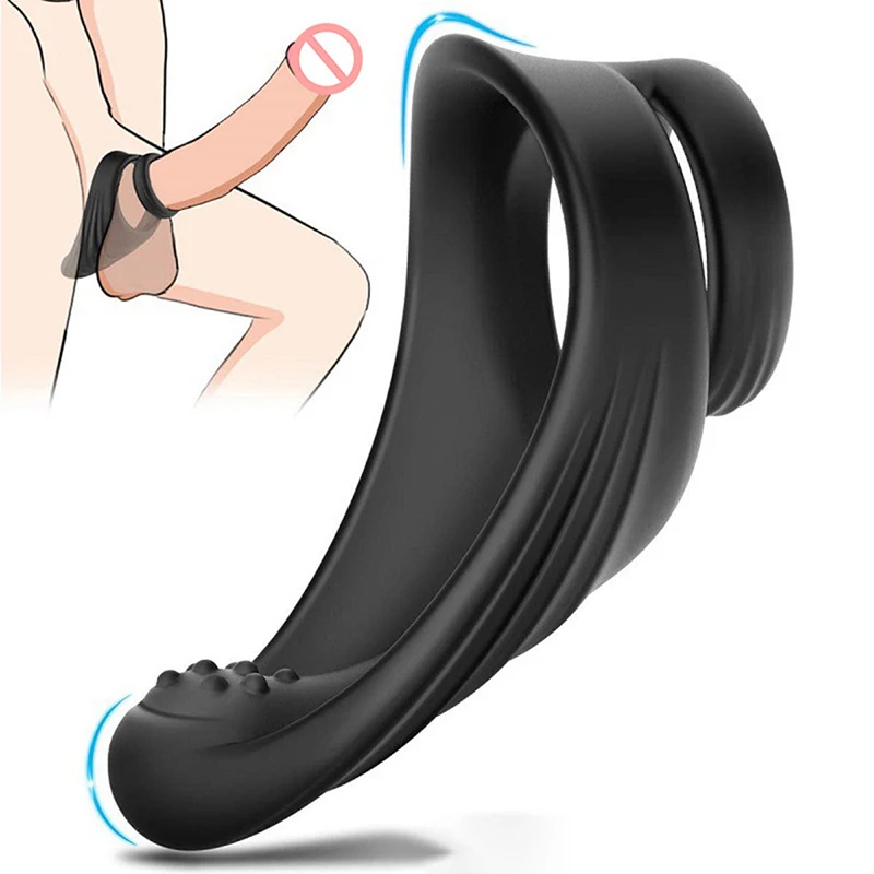 1Pc Anello Del Pene Ritardare L'Eiaculazione Sesso Per Adulti Per Gli Uomini Giocattolo Del Sesso Masturbatore Maschile Anello Del Cazzo In Silicone M
