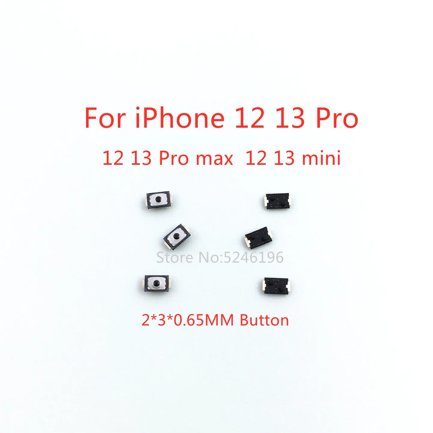 20-200 Pz 2*3*0.65Mm Per Iphone 12 13 Pro 12Pro 12 Pro Max 13 Pro Max 12 Mini 13 Mini 2Pin Microinterruttore Tattile A Pulsante