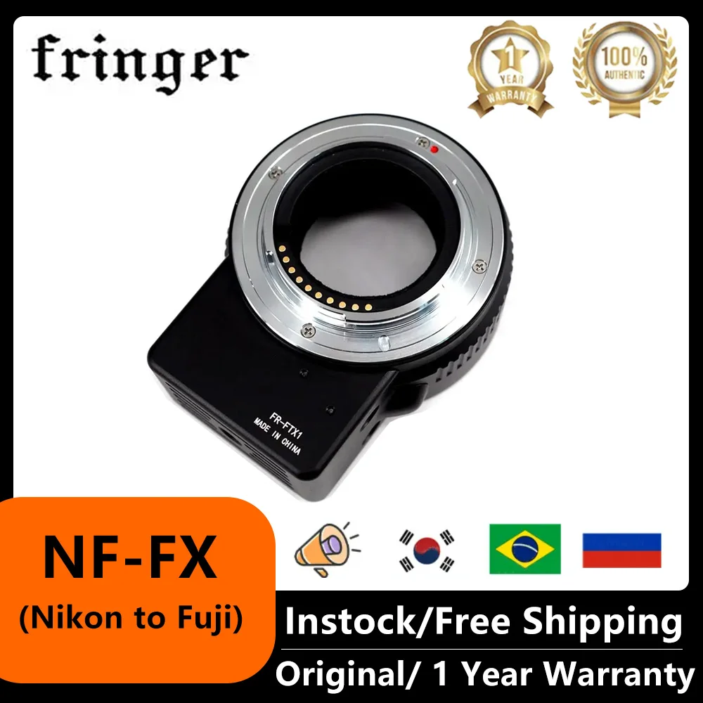 Fringer Nf-Fx Autofocus Lens Adapter Ring Per Nikon F A Fujfilm X Fuji Camera X-T3 X-T4 X-Pro3 Xt30 X-H1 X-T100 X-T200 X-S10
