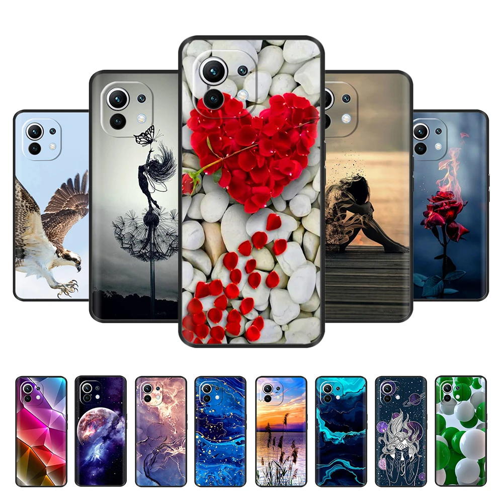 Per Xiaomi Mi 11 Lite Case Mi 11 Lite 5G Ne Fashion Custodie Morbide In Silicone Per Xiaomi 11 Lite Mi 11 Lite 5G Cover Posteriore