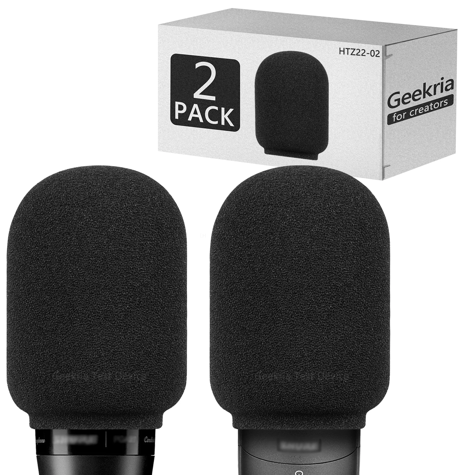 Geekria Per Creator Foam Parabrezza Compatibile Con Shure Sm7B, Pga27, Sm27 Microfono Antipop Foam Cover, Mic Wind Cover