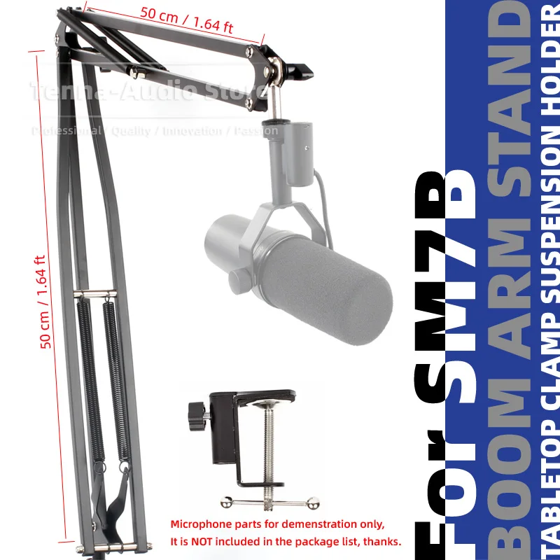 Staffa Del Braccio Dell'Asta Del Microfono A Sospensione Extra Lunga Per Shure Sm7B Sm 7B Sm7 7 B Supporto Per Microfono Supporto A Forbice Mike Morse