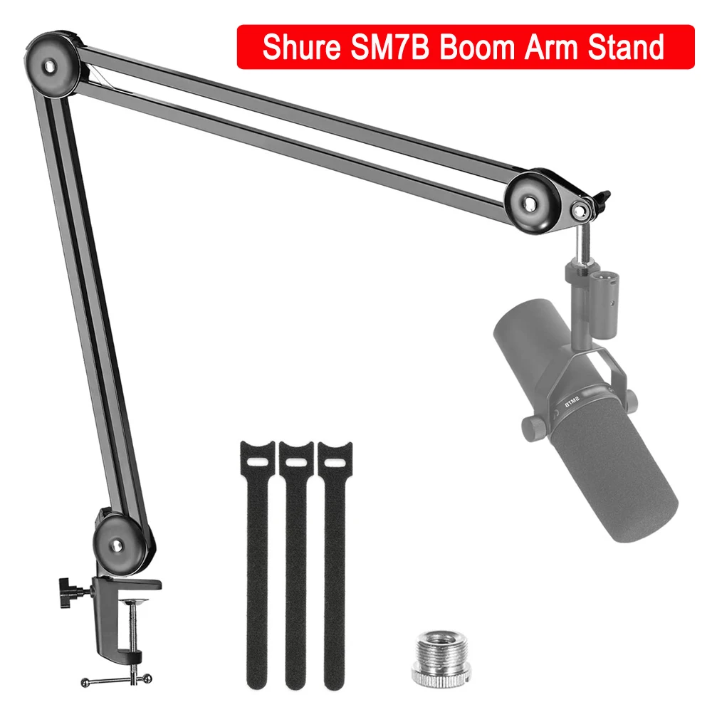 Shure Sm7B Mic Boom Arm Con Filtro Pop Sospensione Braccio A Forbice Supporto Per Microfono Shure Sm7B Supporto Regolabile Per Impieghi Gravosi