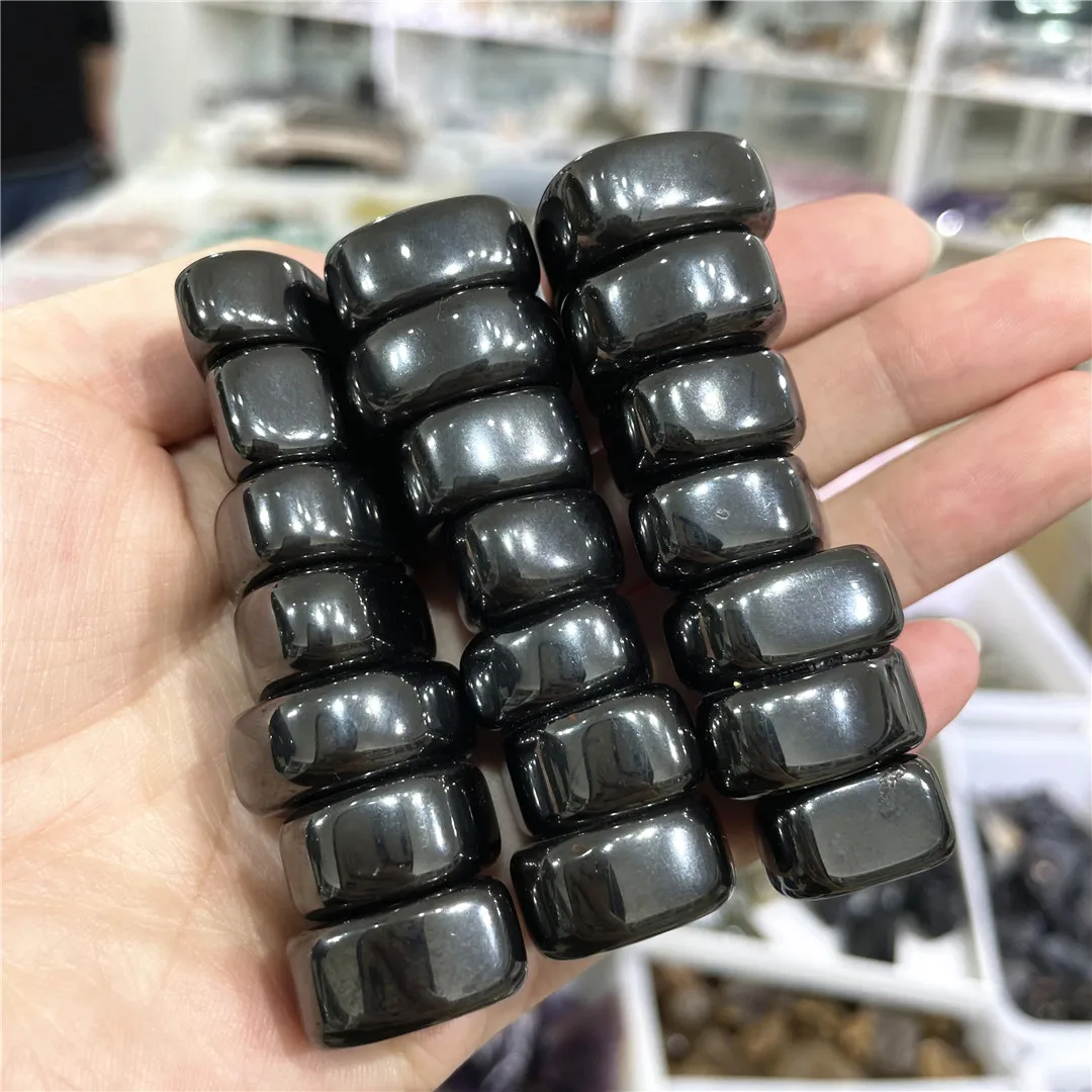 2-3Cm Lucido Magnetico Nero Lodestone Magnete Guarigione Chakra Pietre Yoga Decor Loadstone Campo Umano Balance Palms