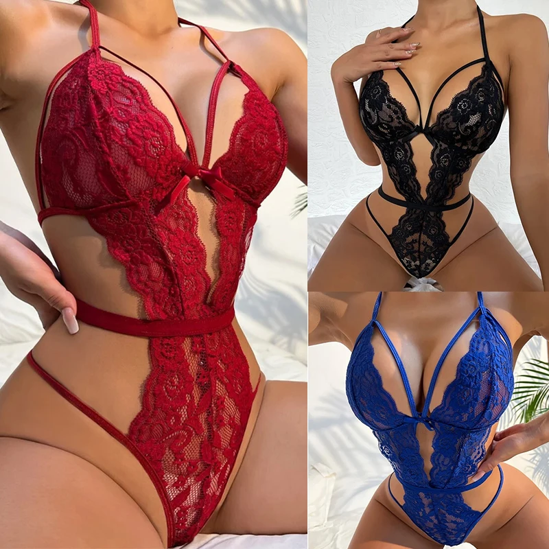 Lingerie Sexy Trasparente Per Le Donne Hot Erotic Lingerie Set Costume Pizzo Otkarta Pupa Lingerie Set Body Lingerie Ropa Sexy
