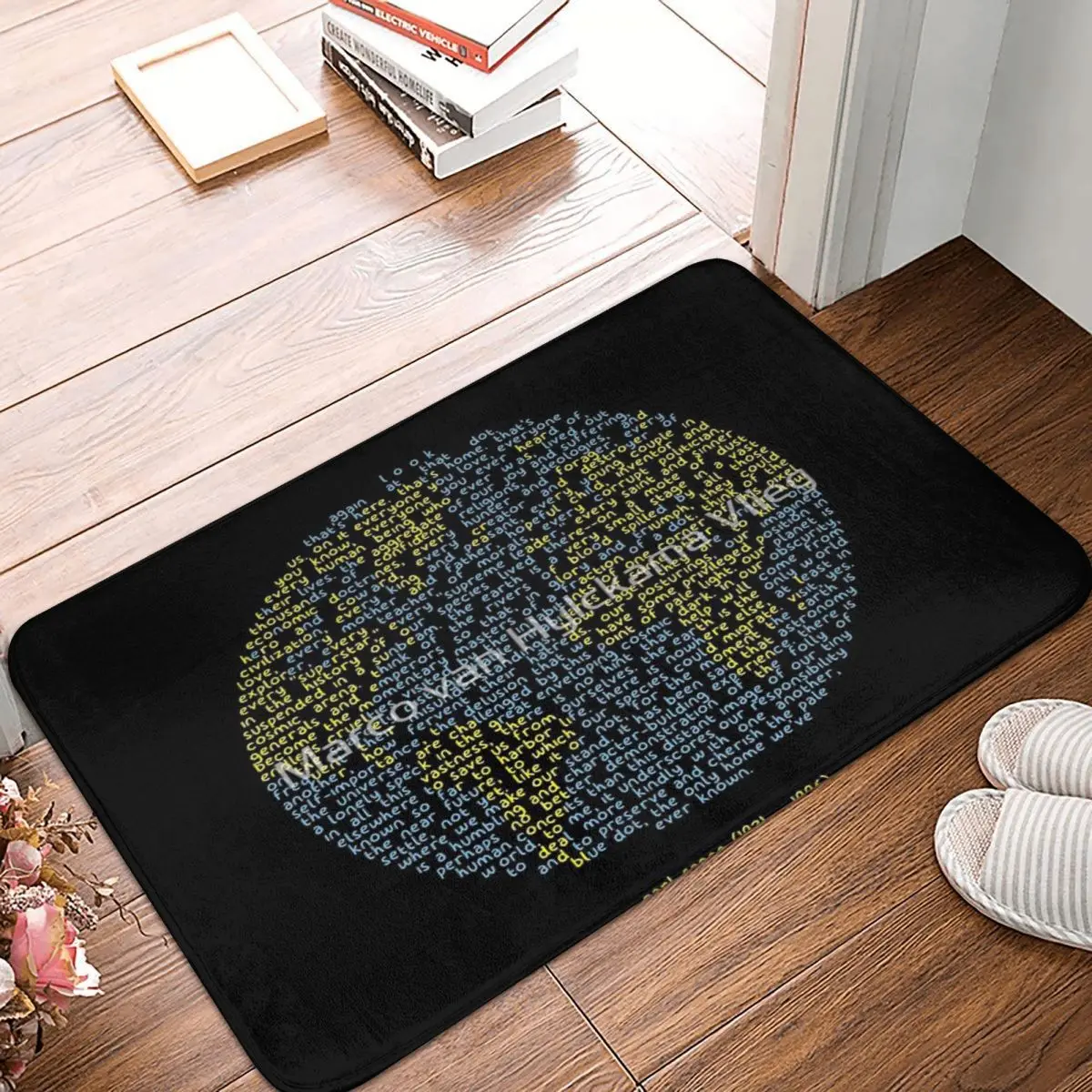 Tappeto A Pois Blu Pallido Tappeto Shaggy Door Rug