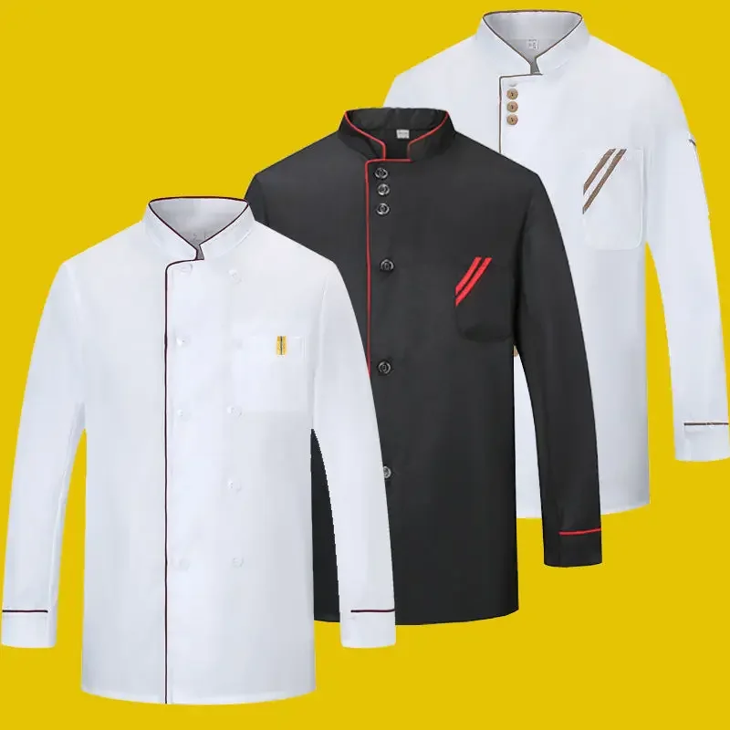Divisa Da Lavoro Da Cuoco, Divisa Da Cuoco A Maniche Lunghe Da Uomo, Abbigliamento Da Cucina Sul Retro, Ristorazione, Divisa Da Lavoro Per Hotel, Unif
