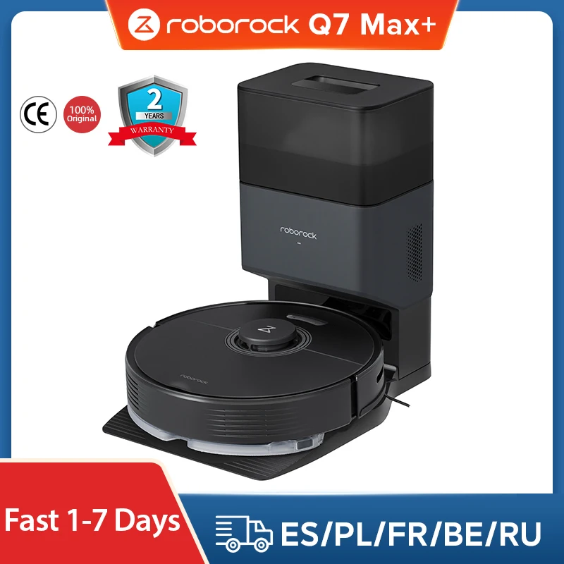 -10$【24Ws10】Roborock Q7 Max + Plus Aggiornamento Aspirapolvere Robot Per S5 Max Con Dock Vuoto Automatico